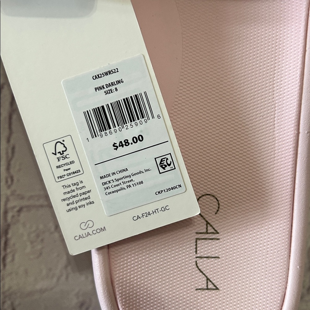 Calia Carrie Underwood NWT Cloud Cover Slide Sandal in Pink Darling Size 8 - Picture 3 of 5